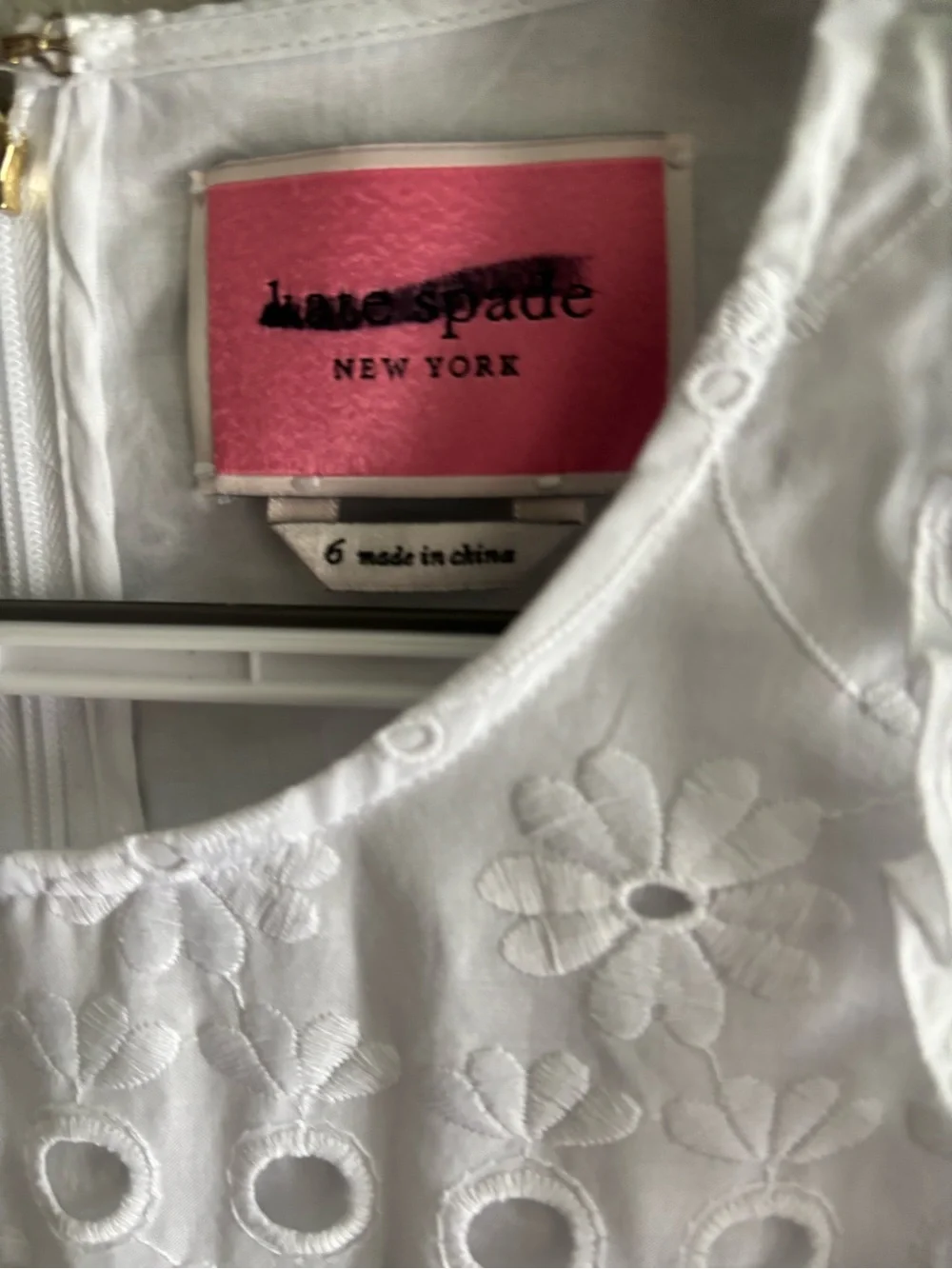 kate spade White Eyelet Sleeveless Midi Dress